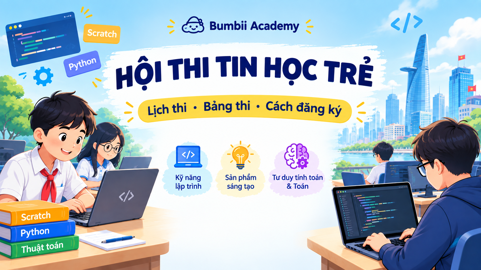 Banner Hội thi Tin học trẻ toàn quốc 2026 - Bumbii Academy